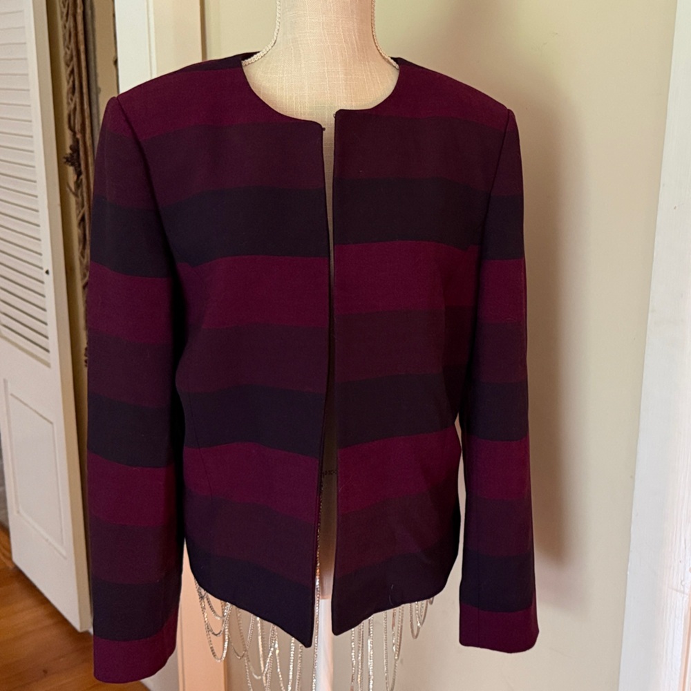 Striped Burgundy Tahari Jacket